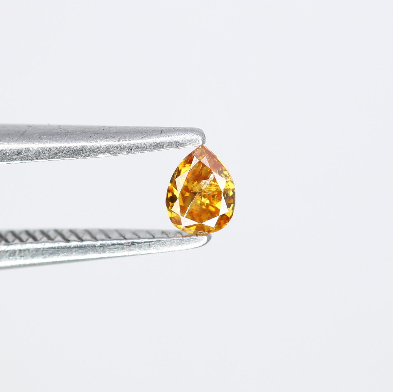 0.08 CT Fancy Brown Pear Shape Salt and Pepper Loose Diamond for Engagement Rings Necklaces Earrings Bracelets