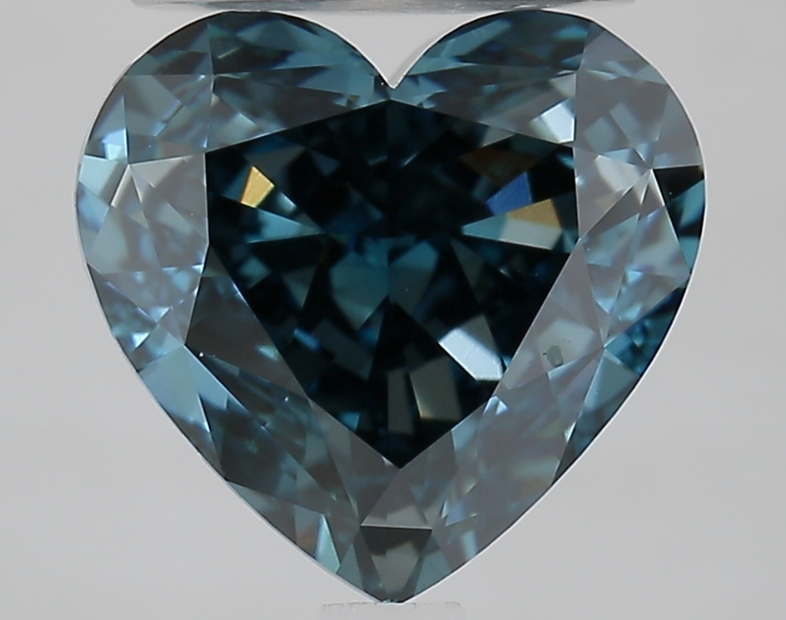 3.41 Carat Heart Cut Fancy Blue IGI Certified Lab Grown Diamond, VVS2 Clarity