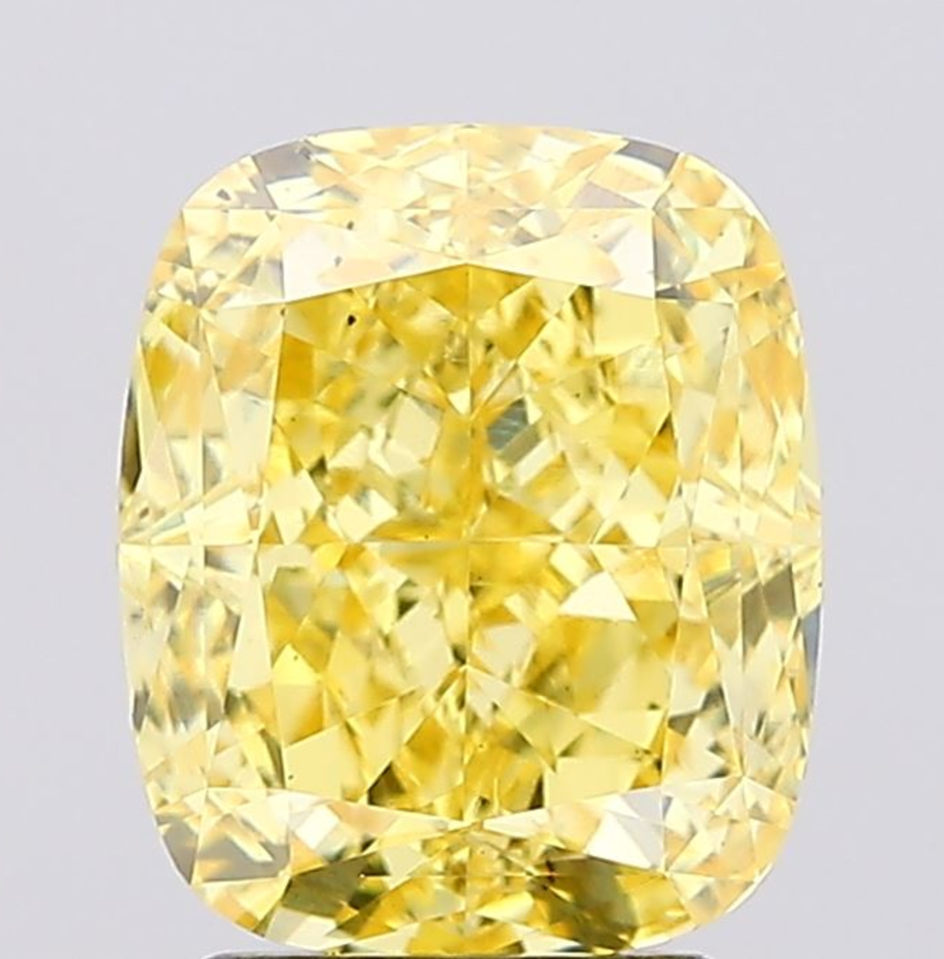 3.25 Carat Cushion Fancy Yellow Lab Diamond – VS2 Clarity, IGI Approved Eco Gemstone for Custom Rings & Fine Jewelry