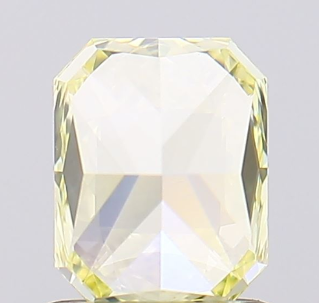 1.22 Carat Rectangular Modified Brilliant Cut Fancy Yellow Natural Diamond Loose Gemstone