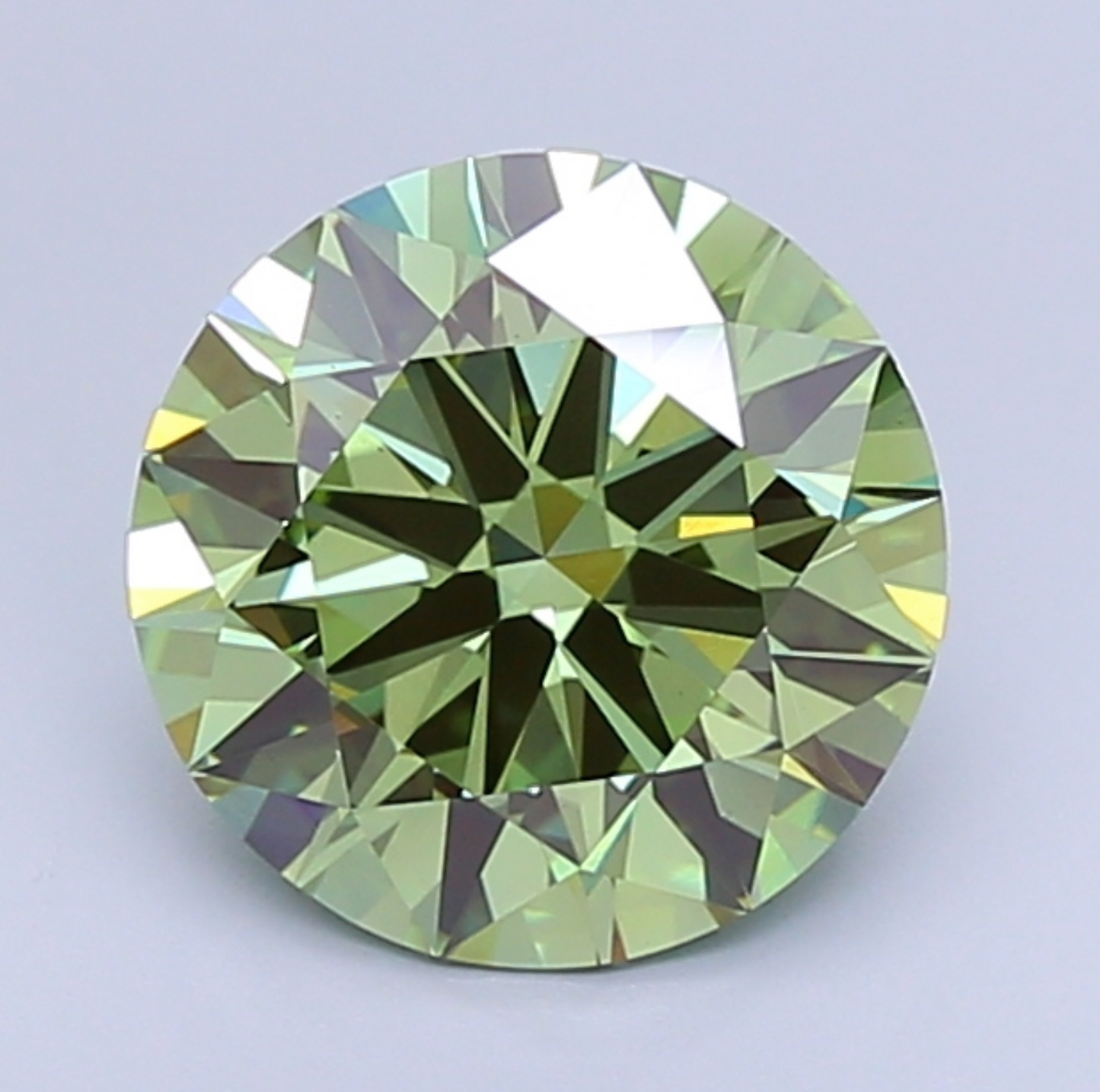 3.65ct Round Fancy Green Lab Diamond IGI VS1 Sustainable Gem