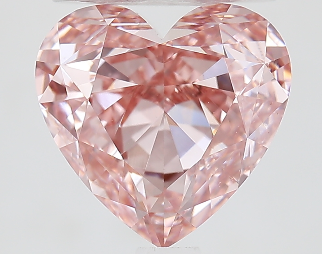 2.61 Carat Heart Cut Fancy Pink IGI Certified Lab Grown Diamond, VVS2 Clarity
