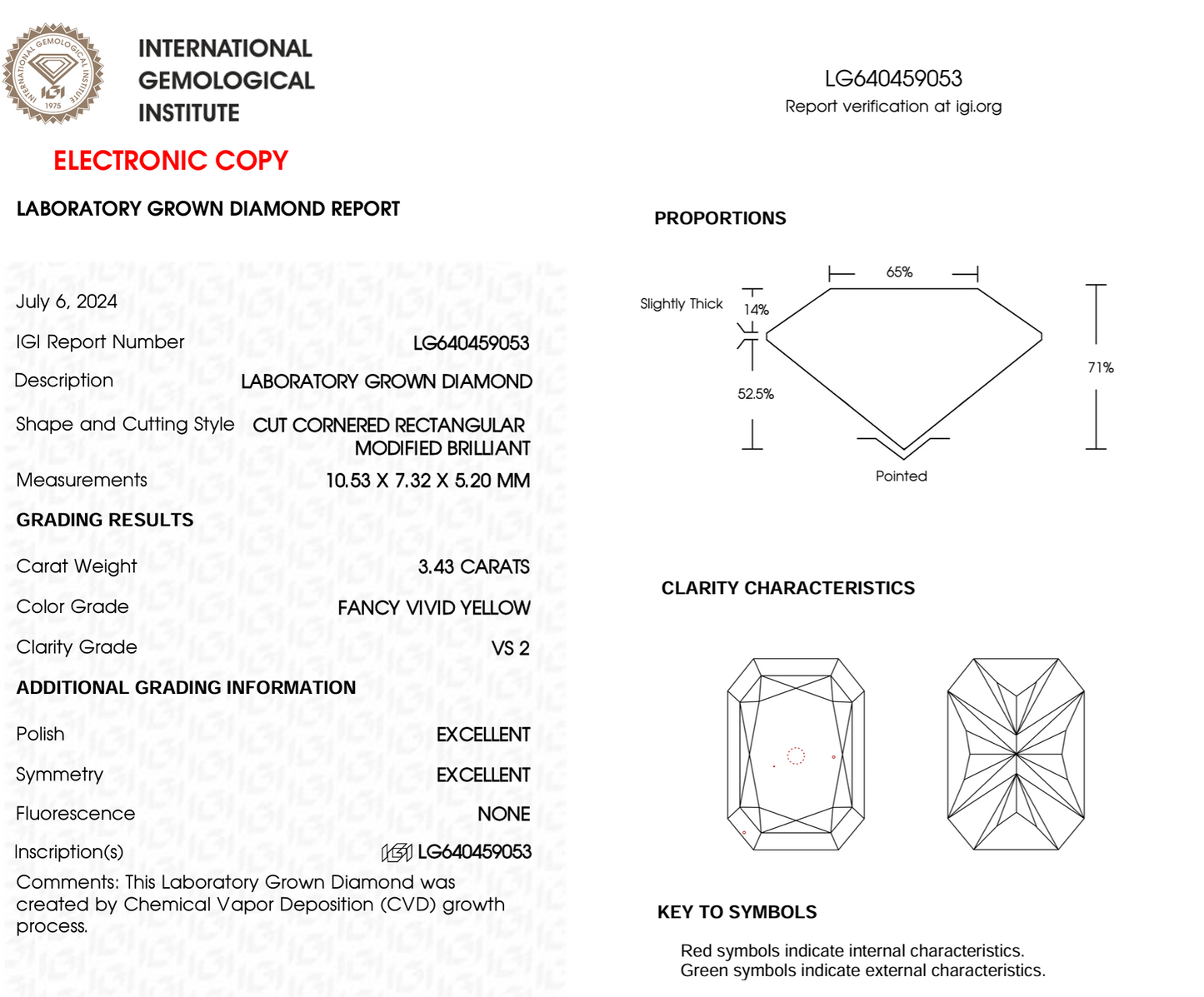 3.43 Carat Radiant-Cut Fancy Yellow Lab-Grown Diamond – VS2 Clarity, IGI Certified, Ethical Gemstone for Custom Jewelry