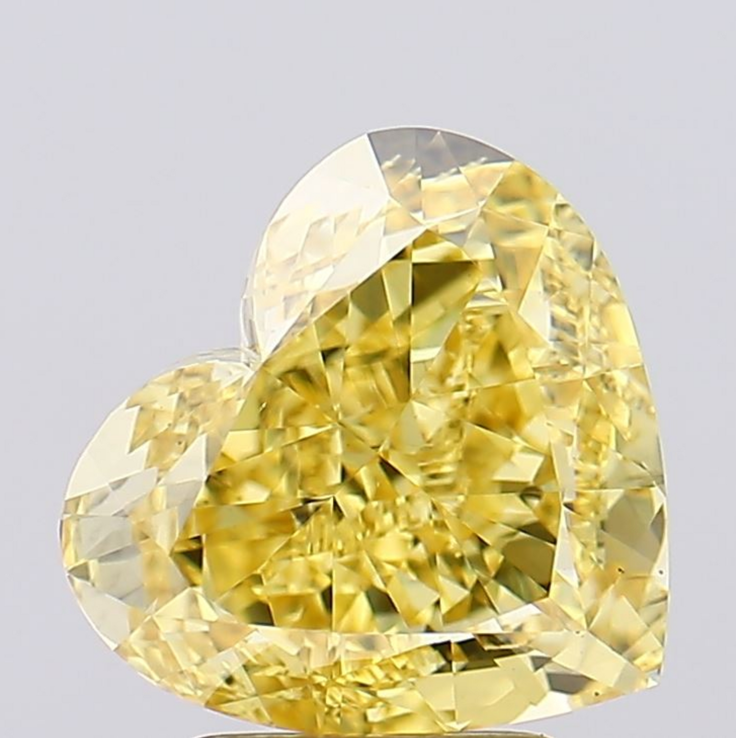 3.50ct Heart-Shaped Fancy Yellow Lab Diamond IGI VS1 Sustainable Gem