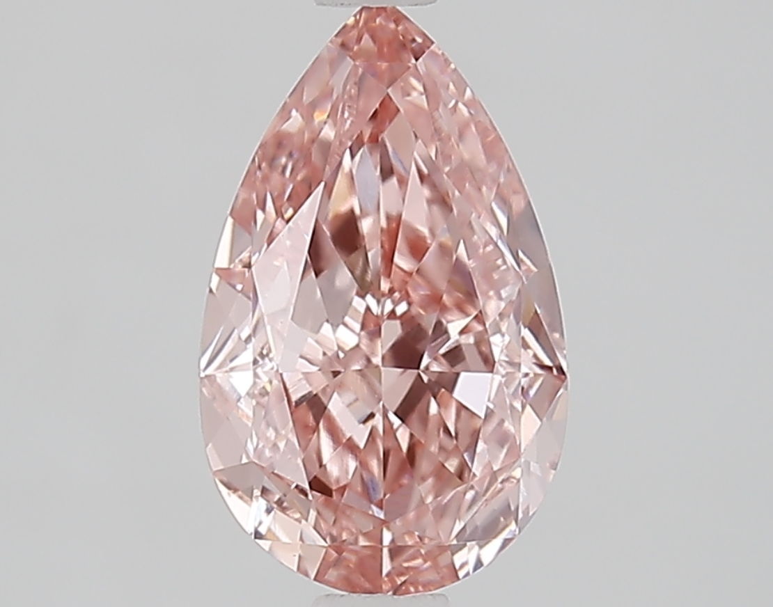 1.80 Carat Pear Shape Fancy Vivid Pink Lab Grown Diamond, VVS2 Clarity, IGI Certified