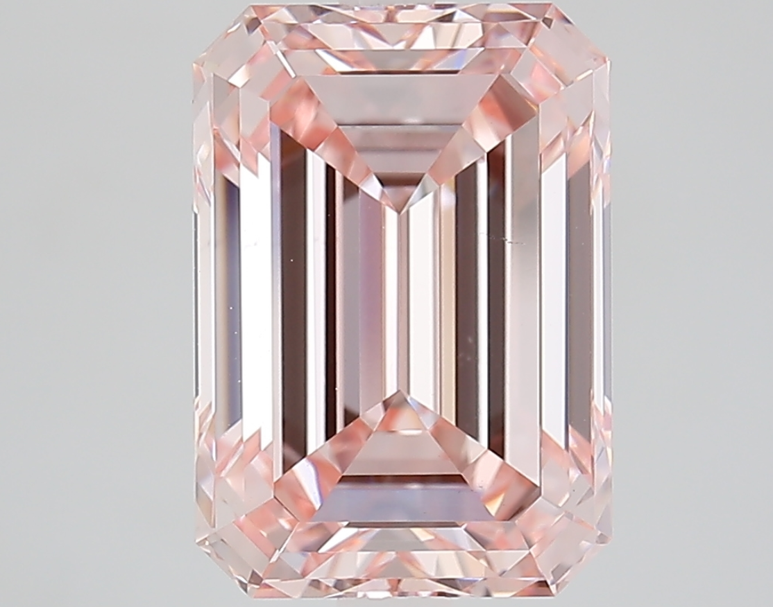 5.05 Carat Emerald Cut Fancy Pink IGI Certified Lab Grown Diamond, VS1 Clarity