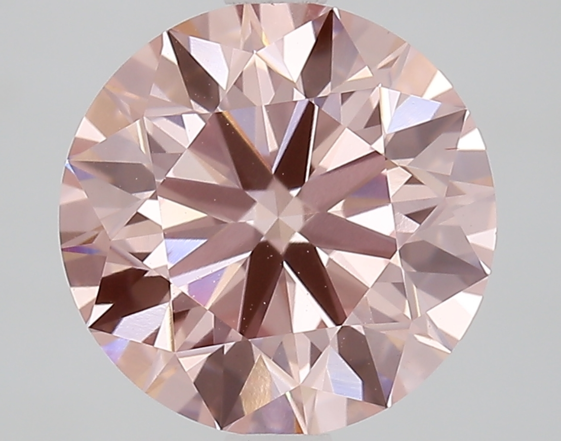 2.81 CT Round Cut Lab Grown Diamond Fancy Pink VS1 IGI Certified | Lab Created Diamond for Rings