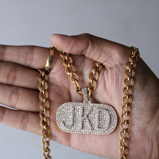 Real 925 Silver Customize Pendant for him 1.60 MM Millie Hip Hop Pendant - JayKrishna Diamond