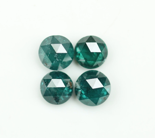 0.90 CT Natural Loose Treated Blue Rose Cut Diamond For Earrings - JayKrishna Diamond