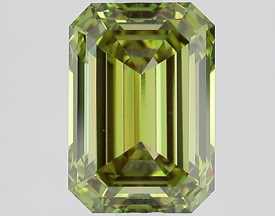 2.55 Carat Emerald-Cut Lab-Grown Green Diamond – IGI Certified Ethical Gemstone for Custom Jewelry
