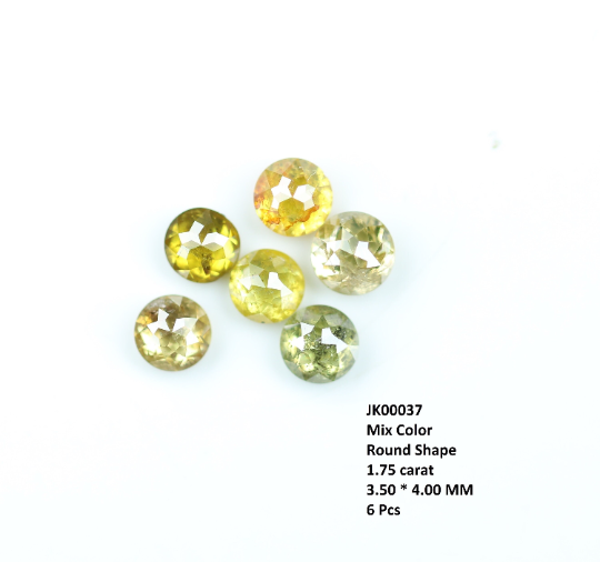 1.75 CT Round Rose Cut Mix Color Diamond For Making Beautiful Jewelry - JayKrishna Diamond