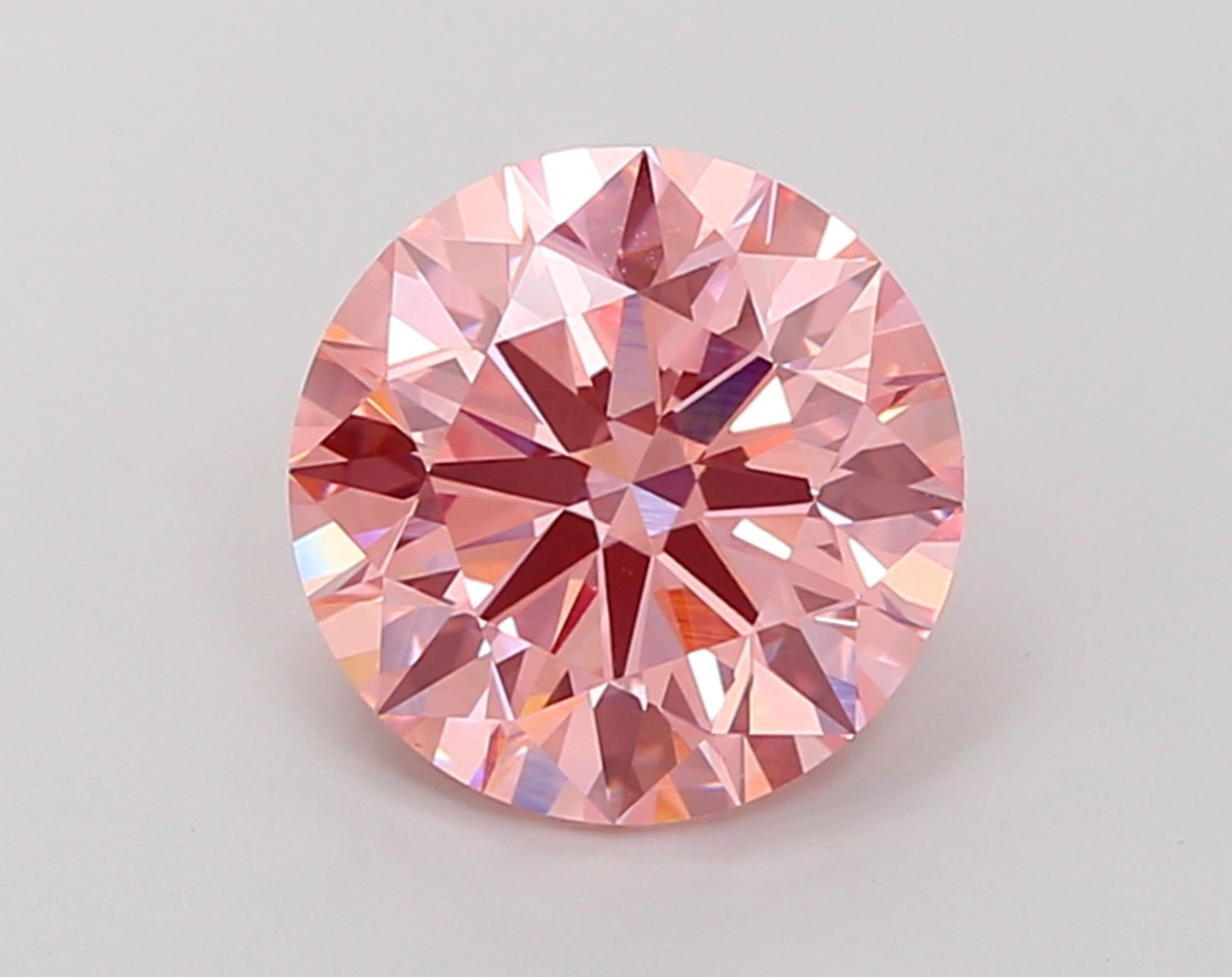 3.03ct Round Fancy Pink Lab Diamond IGI VVS2 Sustainable Gem