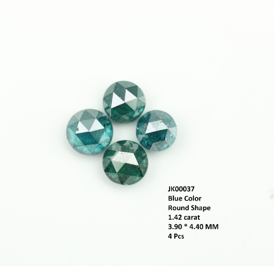 1.42 CT Treated Blue Rose Cut Loose Diamond For Making Jewelry - JayKrishna Diamond