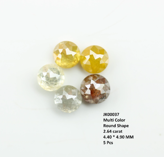 2.64 CT Natural Loose Multicolor Rose Cut Diamond For Making Wedding Jewelry - JayKrishna Diamond