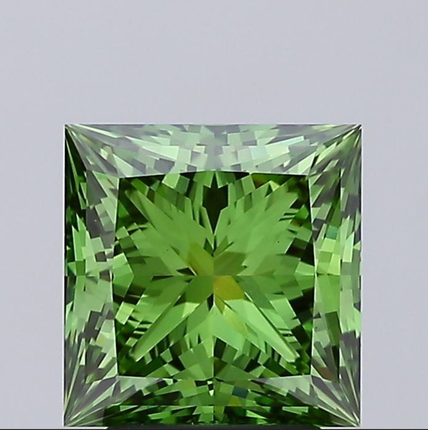 3.01ct Princess Fancy Green Lab Diamond IGI VS1 Eco-Conscious Gem