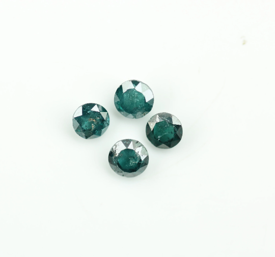 0.90 CT Natural Loose Treated Blue Rose Cut Diamond For Earrings - JayKrishna Diamond