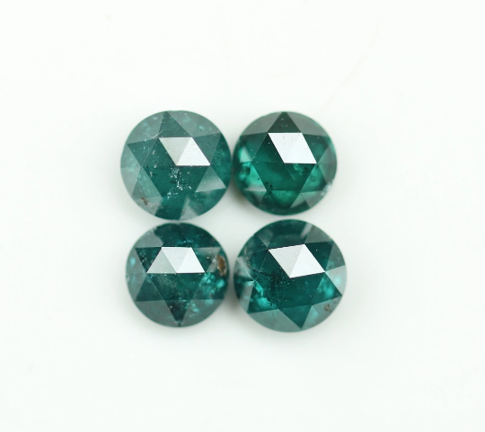 0.90 CT Natural Loose Treated Blue Rose Cut Diamond For Earrings - JayKrishna Diamond