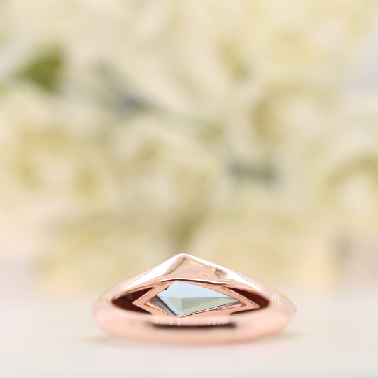 Kite Engagement Ring, Unique Kite Cut Moissanite Wedding Ring, Kite cut Alexandrite engagement ring, 14k Gold Swiss Gemstone Promise Rings - JayKrishna Diamond