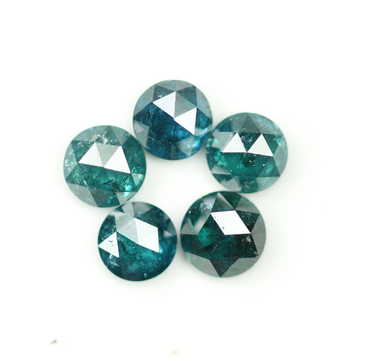 0.87 CT Blue Treated Rose Cut Diamond For Making Bracelet - JayKrishna Diamond