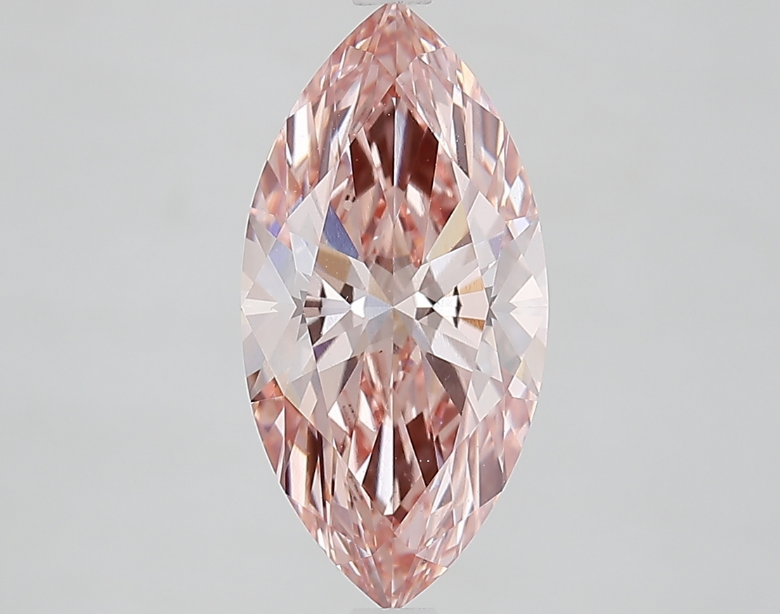 3.01 Carat Marquise Cut Fancy Pink IGI Certified Lab Grown Diamond, VS1 Clarity