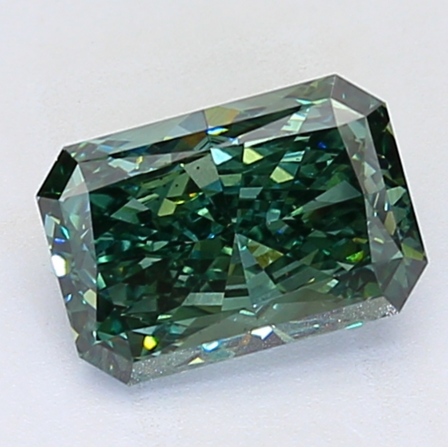 3.09ct Radiant Fancy Green Lab Diamond IGI VS2 Eco-Conscious Gem