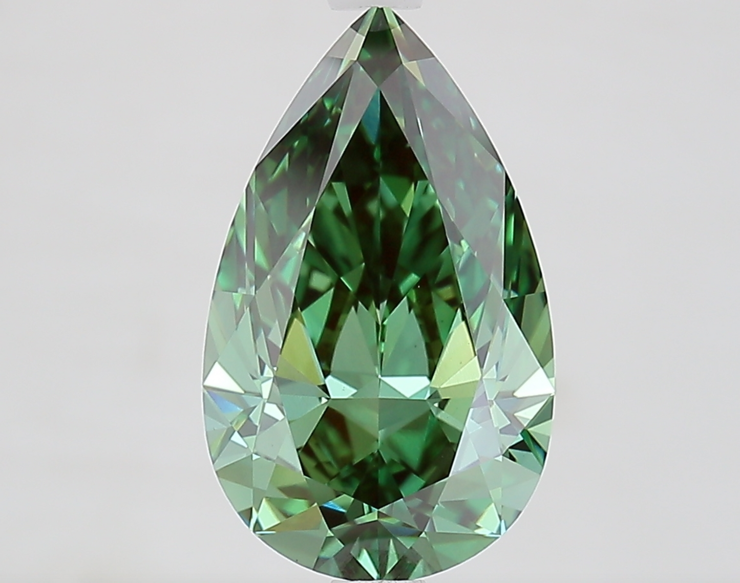 3.31ct Pear Fancy Green Lab Diamond IGI VS1 Ethical Gem