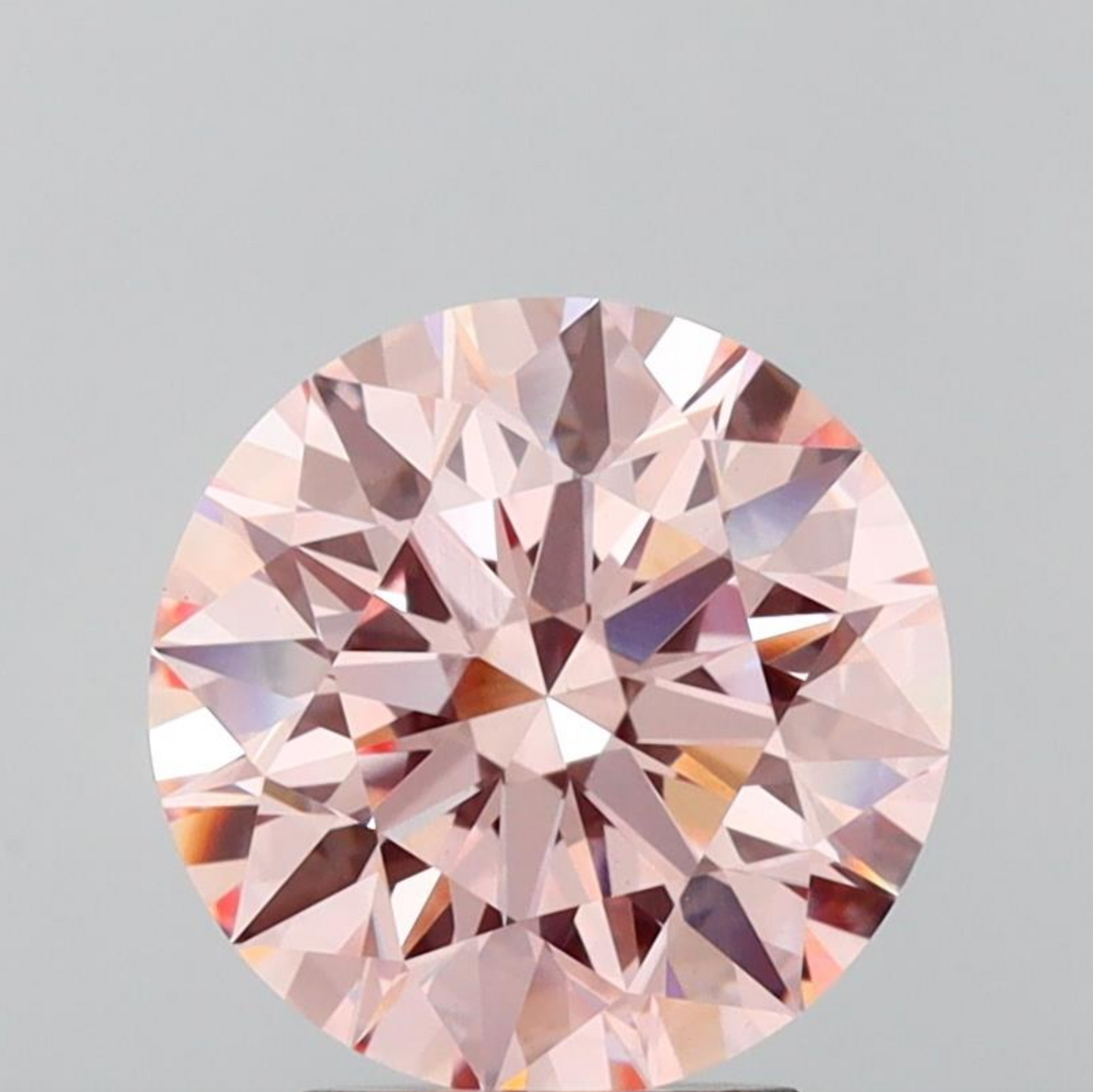 3.11ct Round Fancy Pink Lab Diamond IGI VS1 Sustainable Stone
