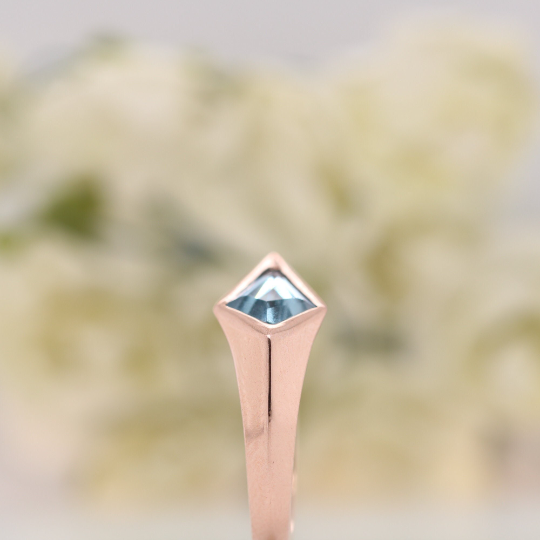 Kite Engagement Ring, Unique Kite Cut Moissanite Wedding Ring, Kite cut Alexandrite engagement ring, 14k Gold Swiss Gemstone Promise Rings - JayKrishna Diamond