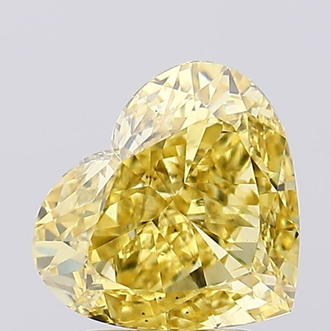 3.23ct Heart-Shaped Fancy Yellow Lab Diamond IGI SI1 Ethical Gem