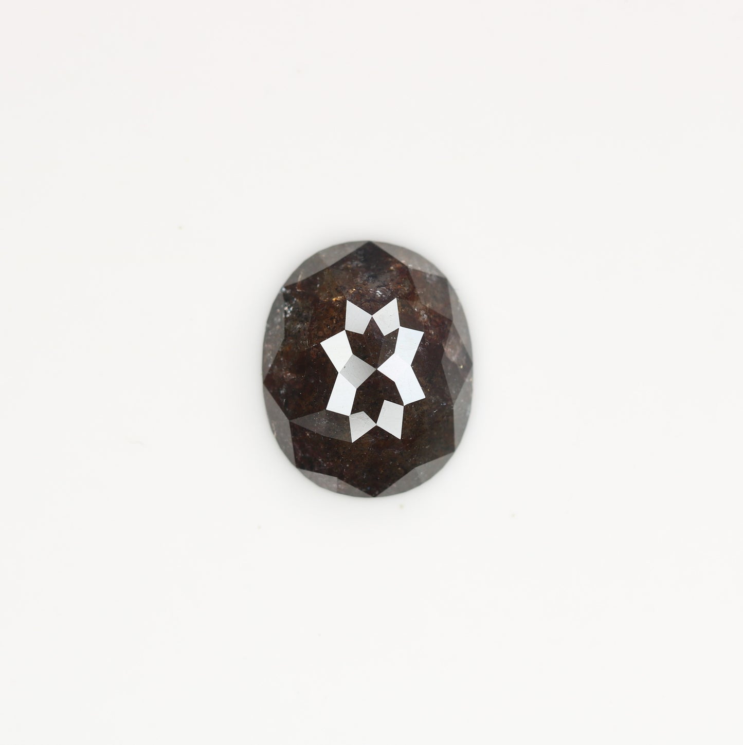3.92 CT Natural Grey Galaxy Oval Shape Salt And Pepper Diamond For Her - JayKrishna Diamond