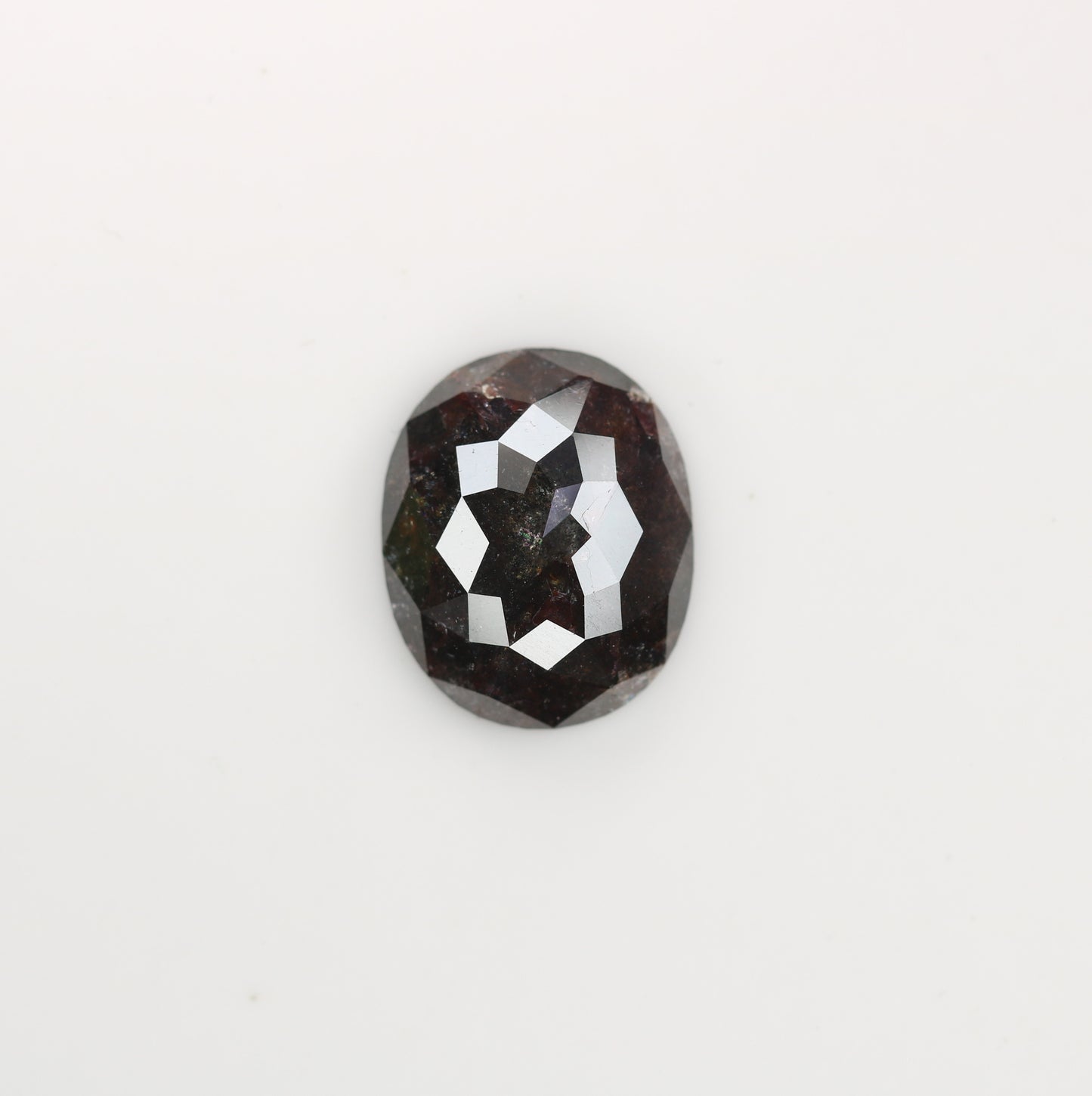4.28 CT Natural Grey Galaxy Oval Shape Salt And Pepper Diamond For Her - JayKrishna Diamond