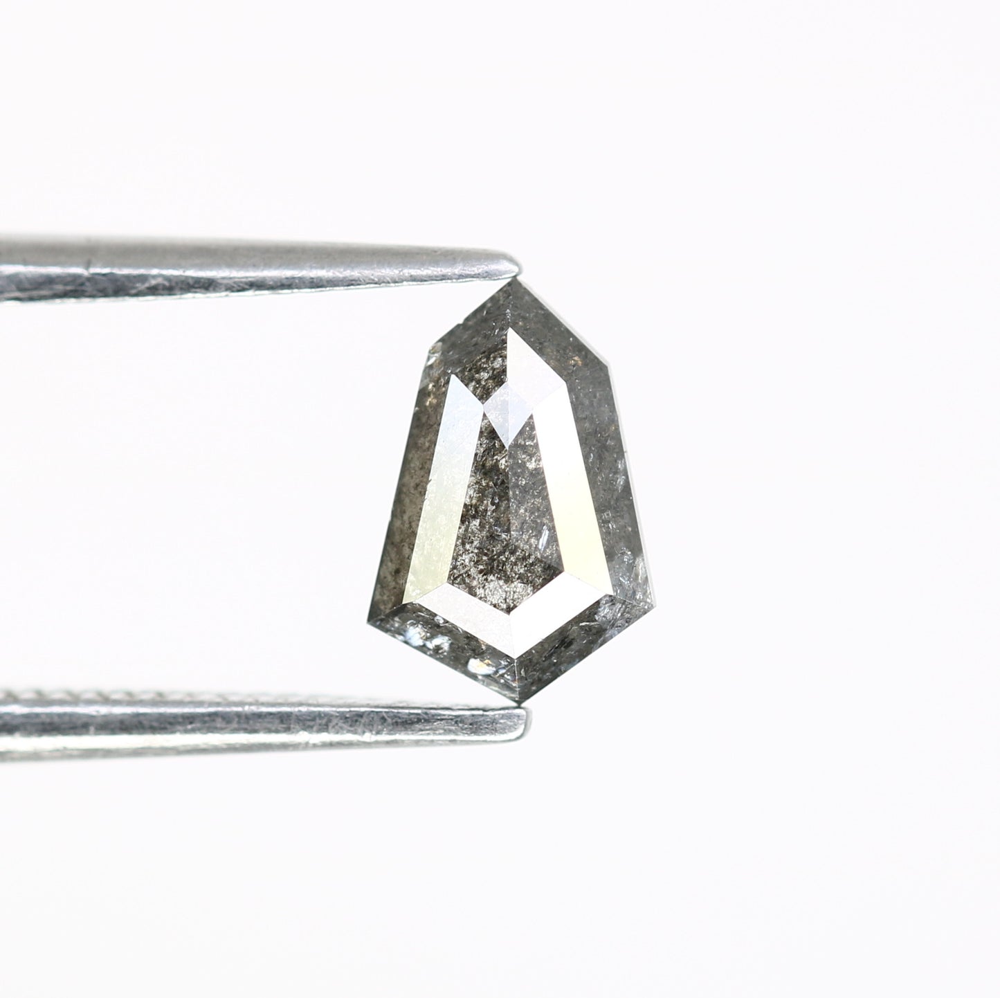 0.59 Carat Shield-Shaped Salt and Pepper Diamond – Striking Loose Gem for Celestial Galaxy Rings - JayKrishna Diamond