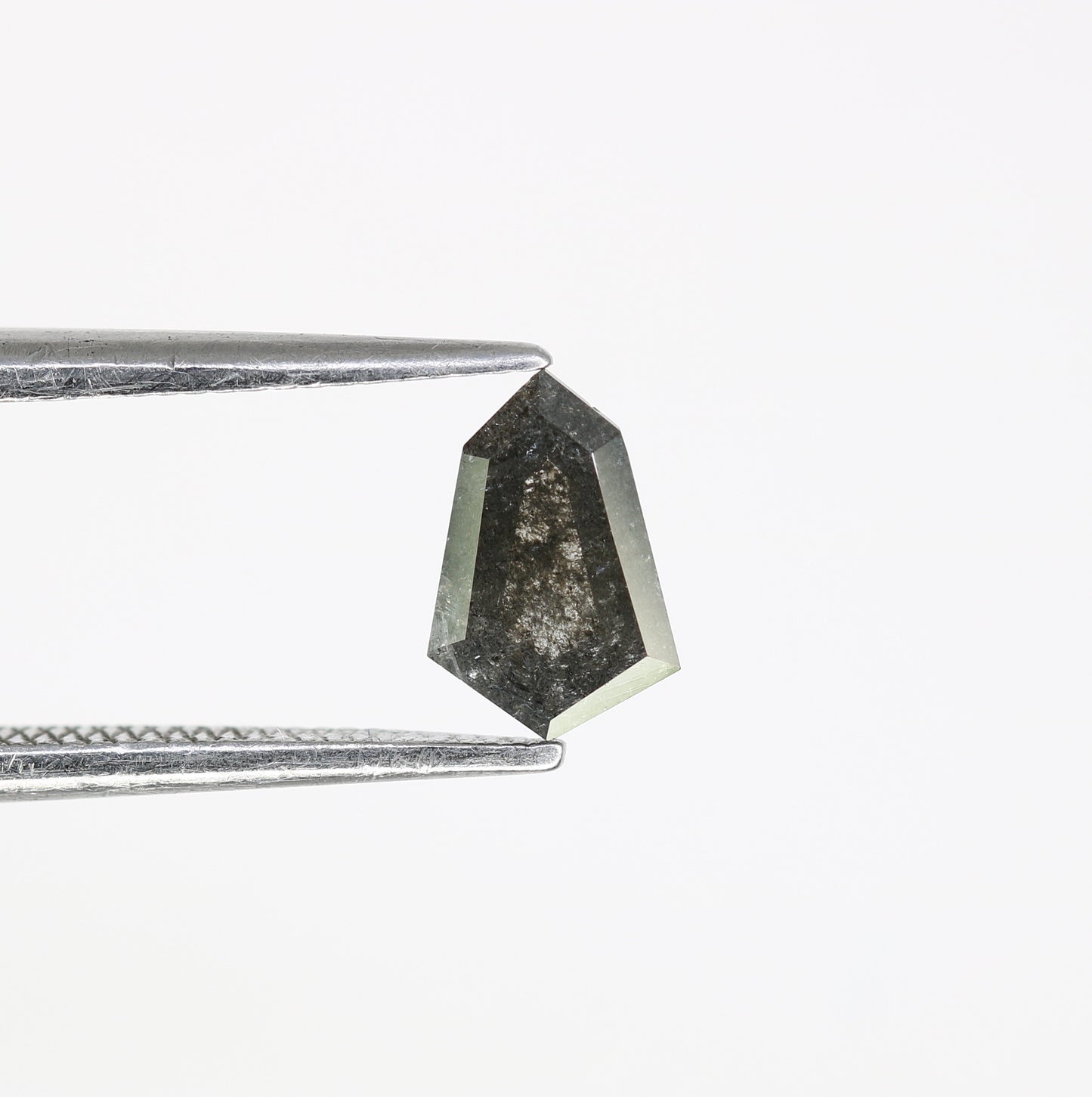 0.59 Carat Shield-Shaped Salt and Pepper Diamond – Striking Loose Gem for Celestial Galaxy Rings - JayKrishna Diamond