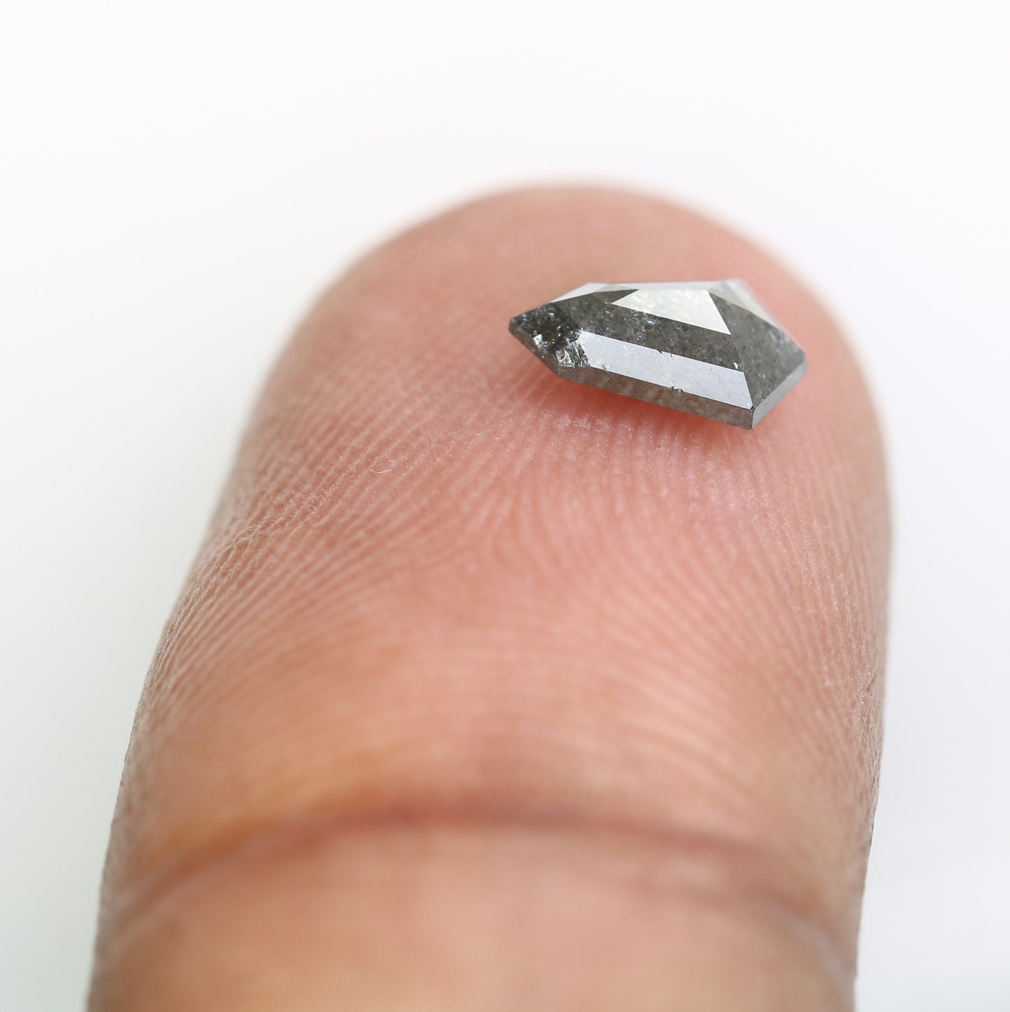 0.59 Carat Shield-Shaped Salt and Pepper Diamond – Striking Loose Gem for Celestial Galaxy Rings - JayKrishna Diamond