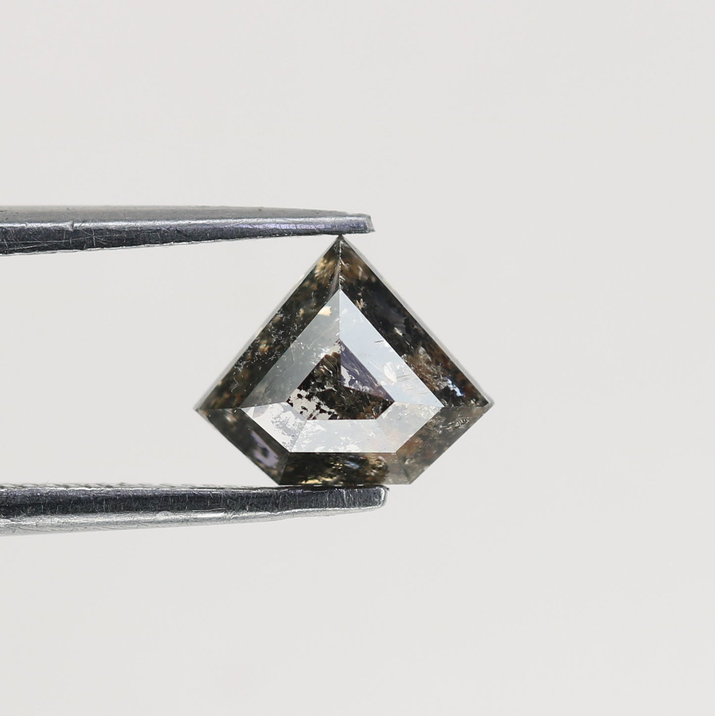 0.91 CT Natural Grey Galaxy Geometric Shape Salt And Pepper Diamond - JayKrishna Diamond