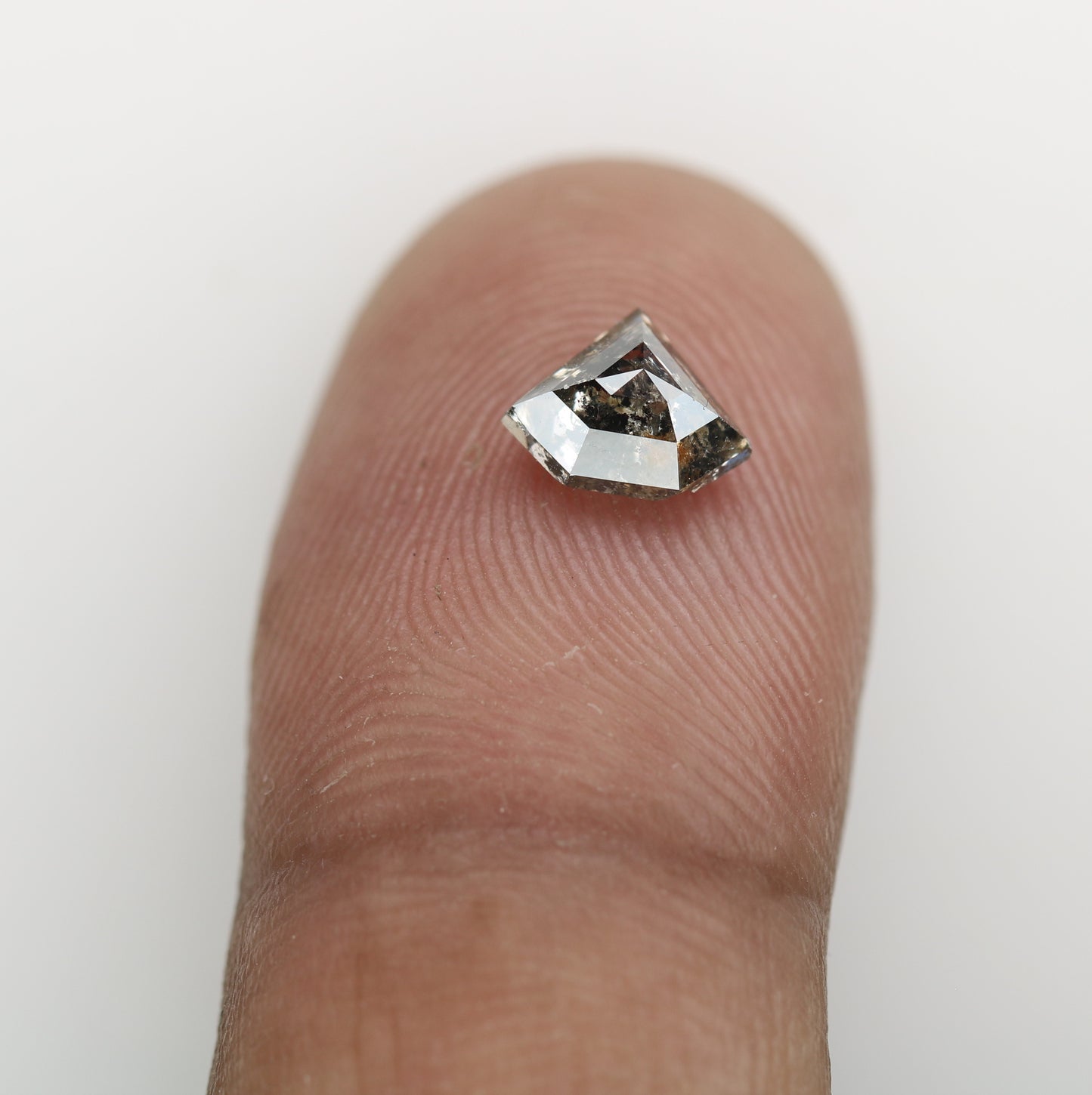 0.91 CT Natural Grey Galaxy Geometric Shape Salt And Pepper Diamond - JayKrishna Diamond
