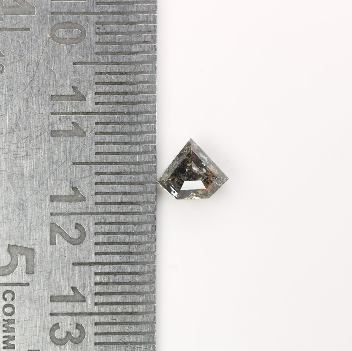 0.91 CT Natural Grey Galaxy Geometric Shape Salt And Pepper Diamond - JayKrishna Diamond