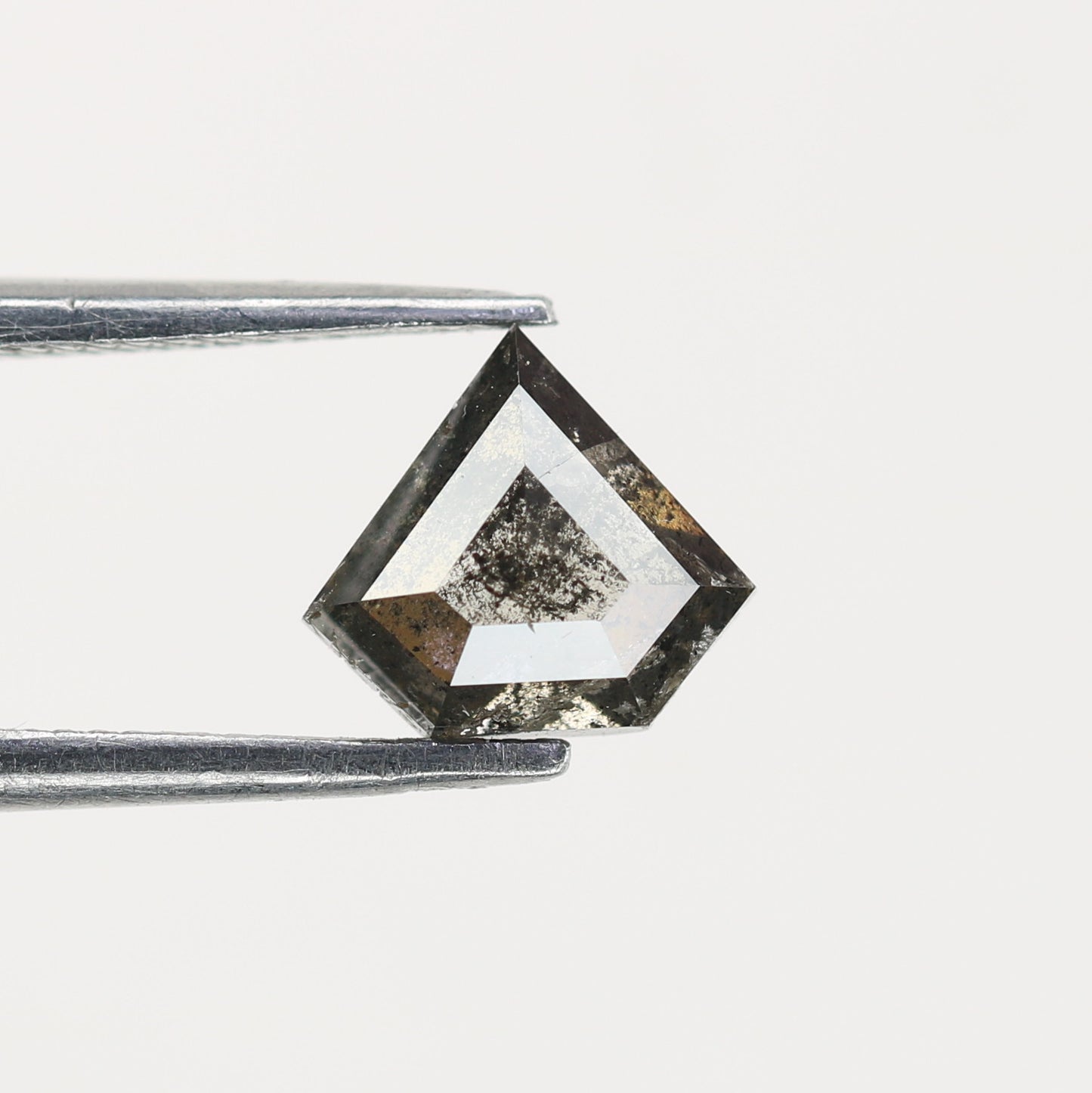 0.87 CT Natural Grey Galaxy Geometric Diamond Shape Salt And Pepper Diamond - JayKrishna Diamond