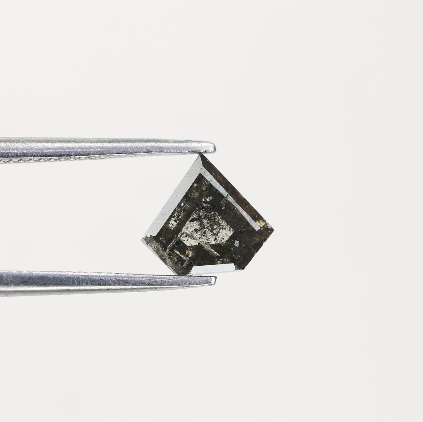 0.87 CT Natural Grey Galaxy Geometric Diamond Shape Salt And Pepper Diamond - JayKrishna Diamond