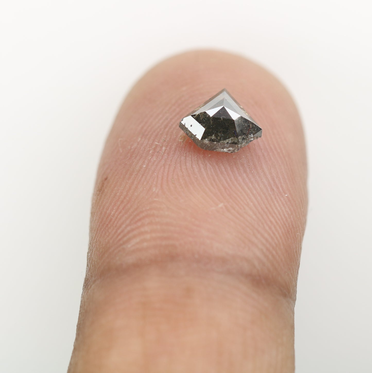 0.87 CT Natural Grey Galaxy Geometric Diamond Shape Salt And Pepper Diamond - JayKrishna Diamond