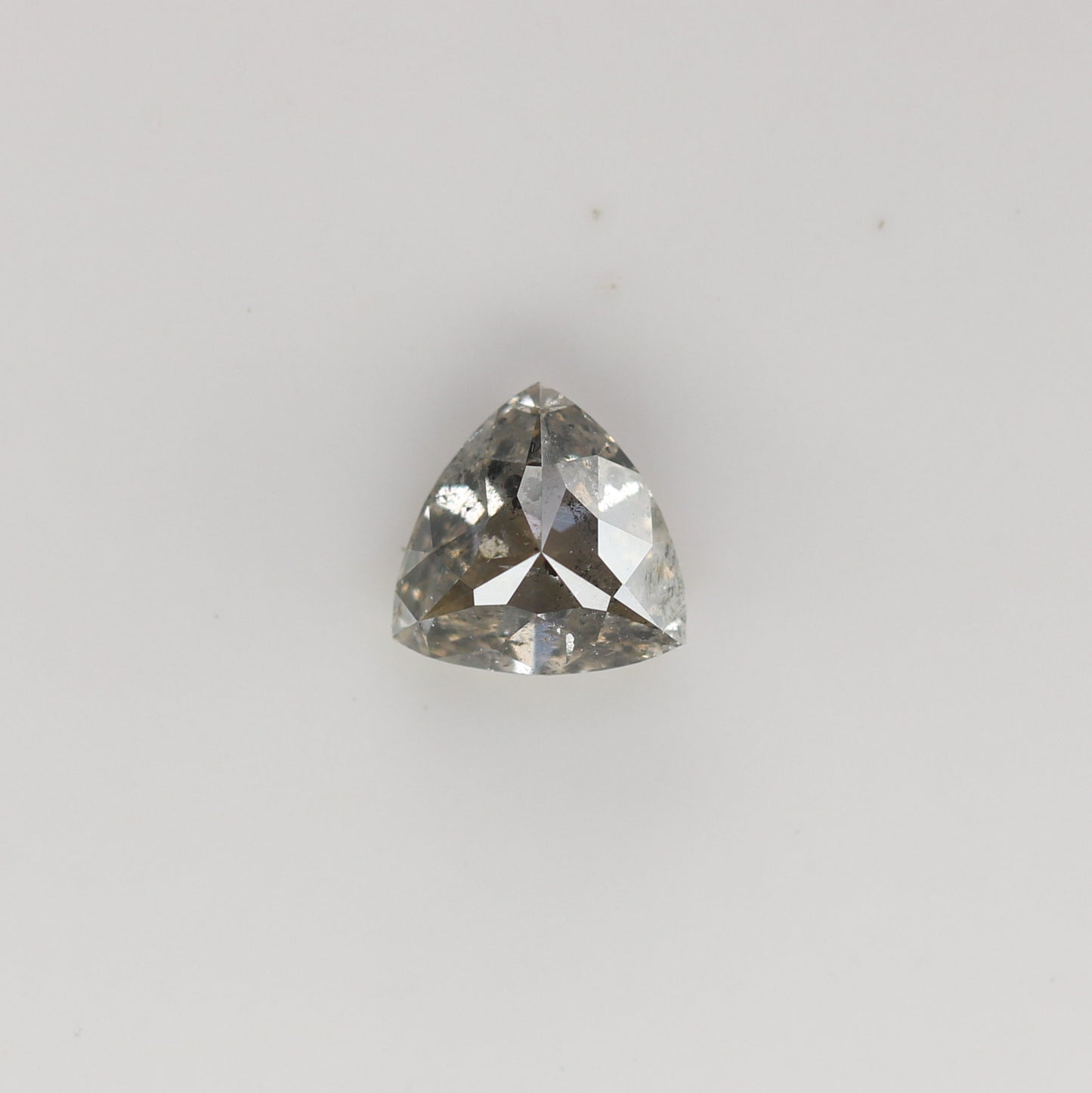 0.66 CT Natural Grey Galaxy Trillion Shape Salt and Pepper Diamond for Her - Unique Gemstone for Custom Jewelry Designs - JayKrishna Diamond