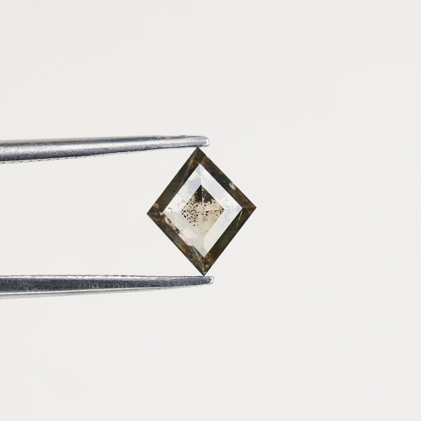 0.72 CT Natural Grey Galaxy Kite Shape Salt And Pepper Diamond For Her - JayKrishna Diamond
