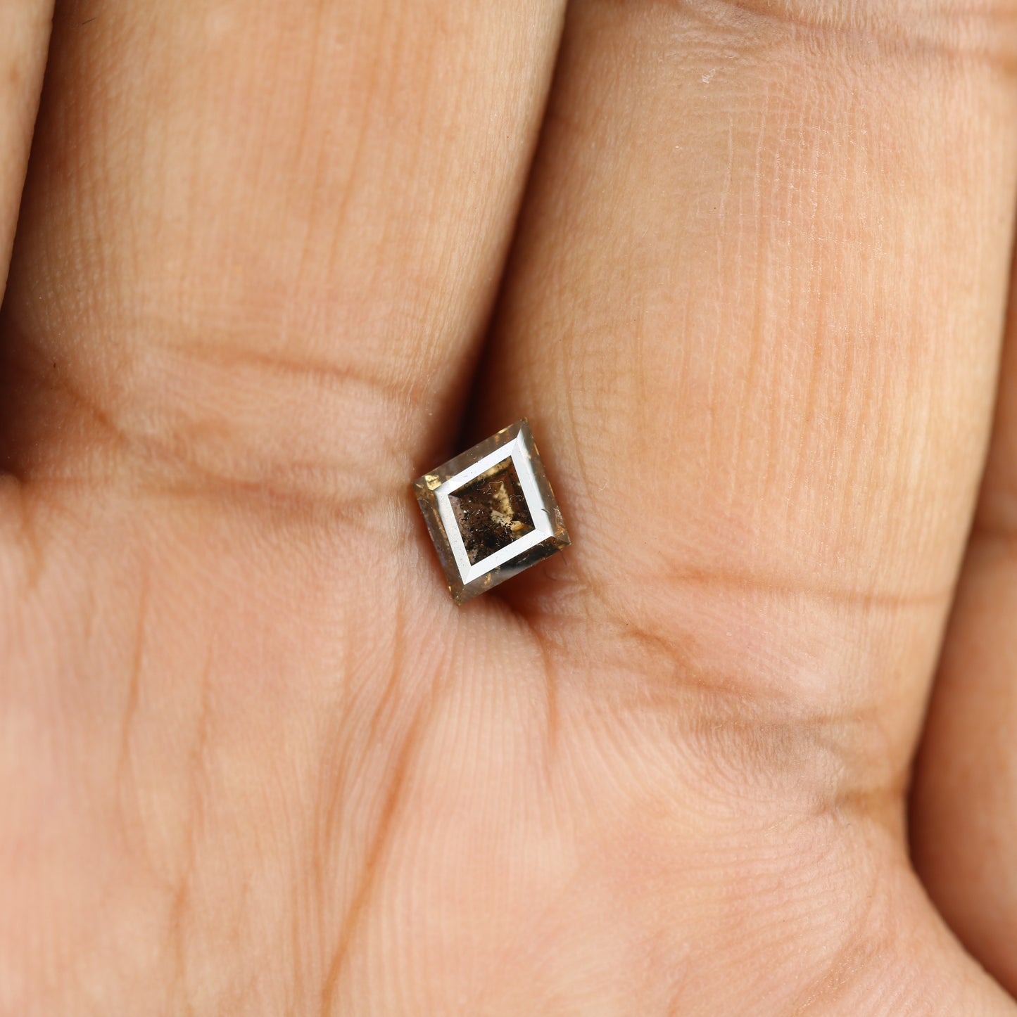 0.72 CT Natural Grey Galaxy Kite Shape Salt And Pepper Diamond For Her - JayKrishna Diamond