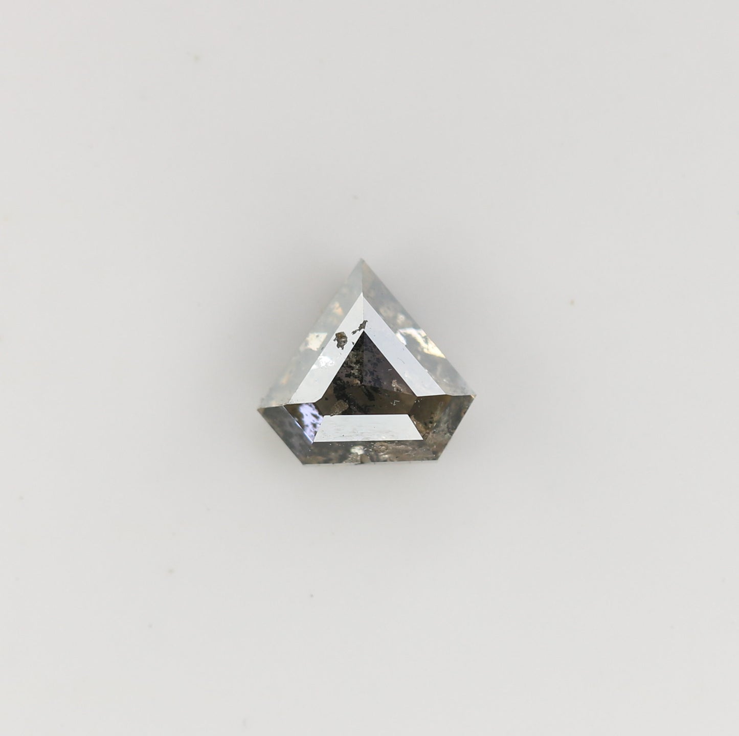 0.70 CT Natural Grey Galaxy Geometric Diamond Shape Salt And Pepper Diamond For Her - JayKrishna Diamond