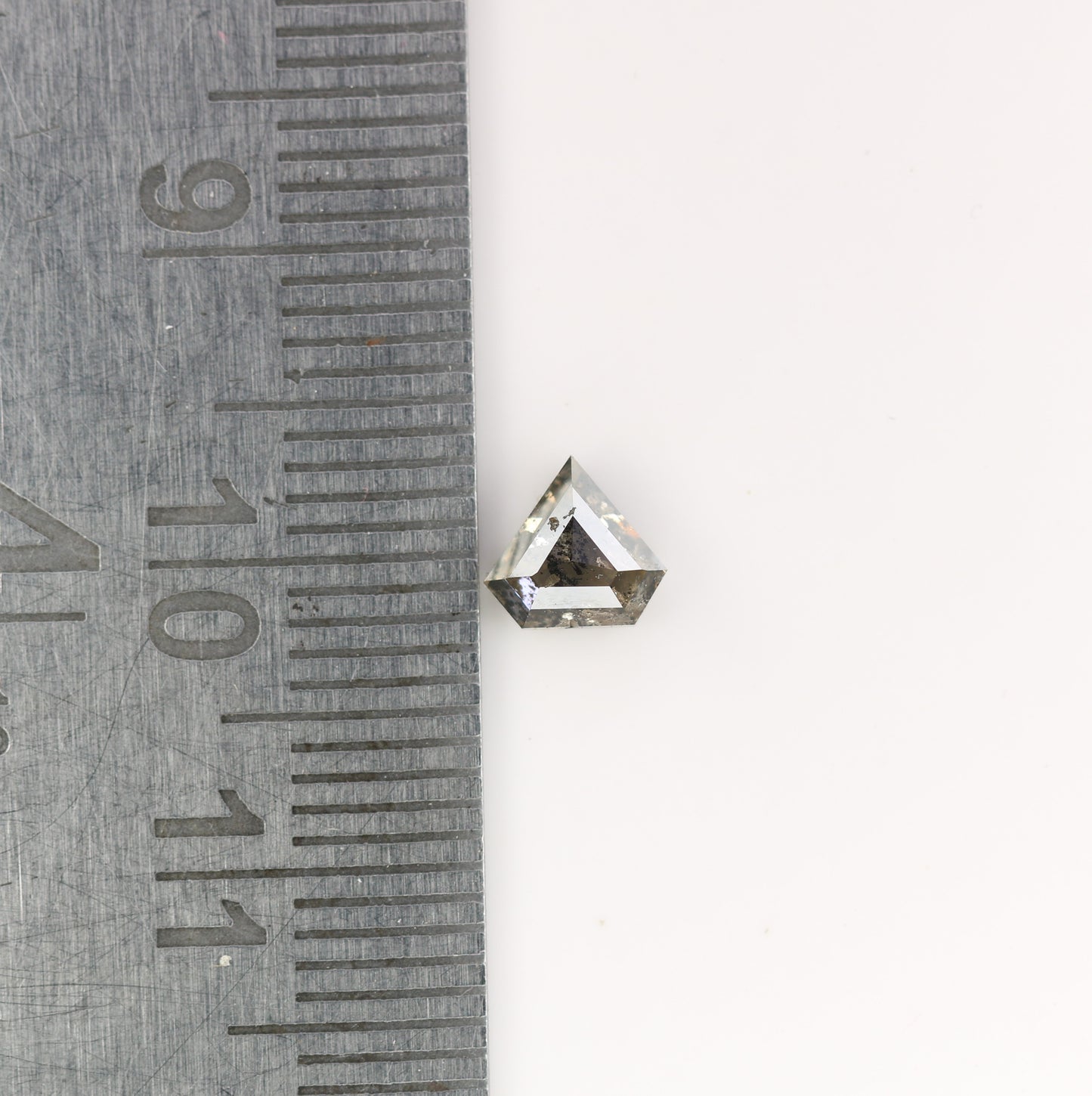0.70 CT Natural Grey Galaxy Geometric Diamond Shape Salt And Pepper Diamond For Her - JayKrishna Diamond