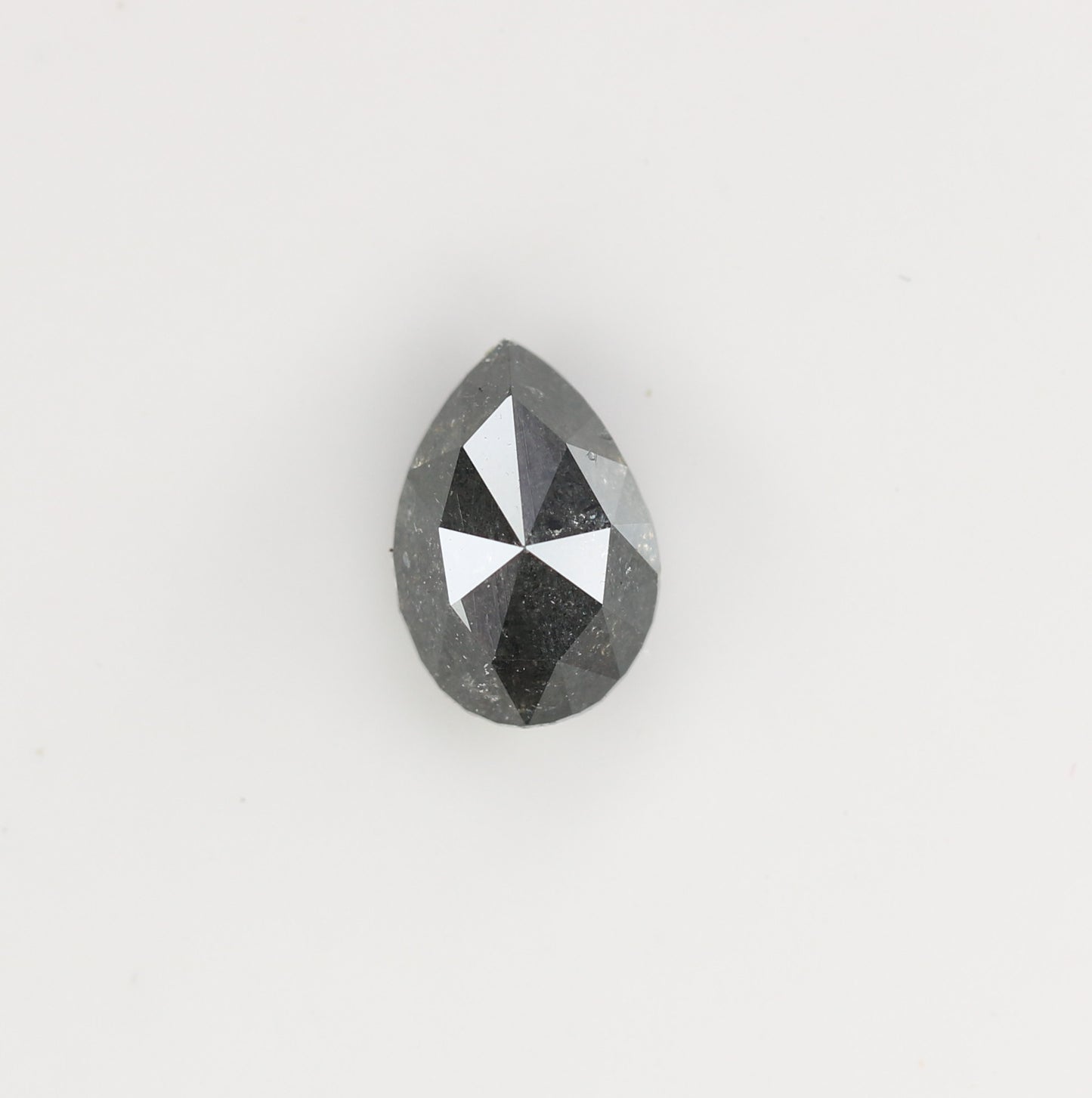 0.92 CT Natural Grey Galaxy Pear Shape Salt And Pepper Diamond For Her - JayKrishna Diamond
