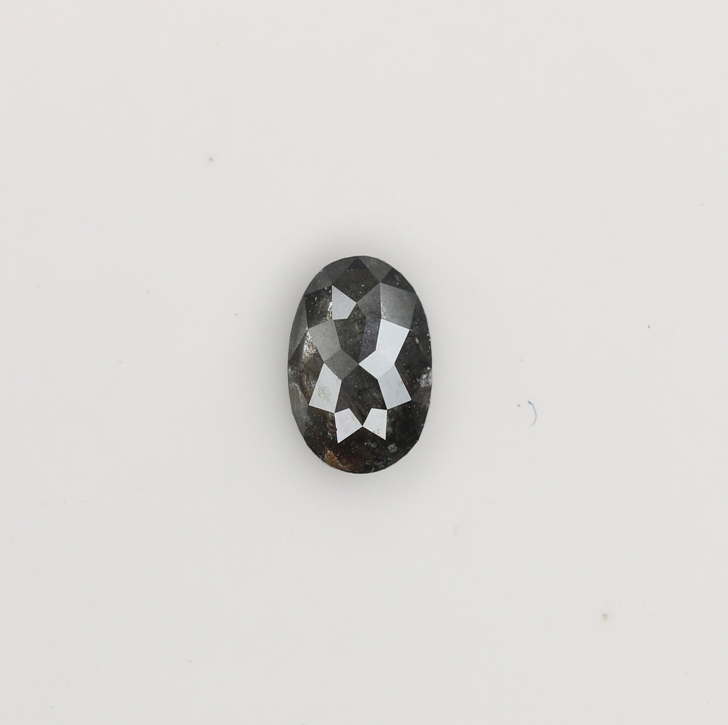 0.45 CT Natural Grey Galaxy Oval Shape Salt and Pepper Diamond for Her and Custom Jewelry Design - JayKrishna Diamond