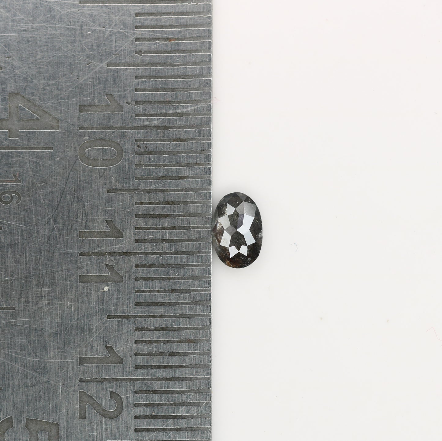 0.45 CT Natural Grey Galaxy Oval Shape Salt and Pepper Diamond for Her and Custom Jewelry Design - JayKrishna Diamond