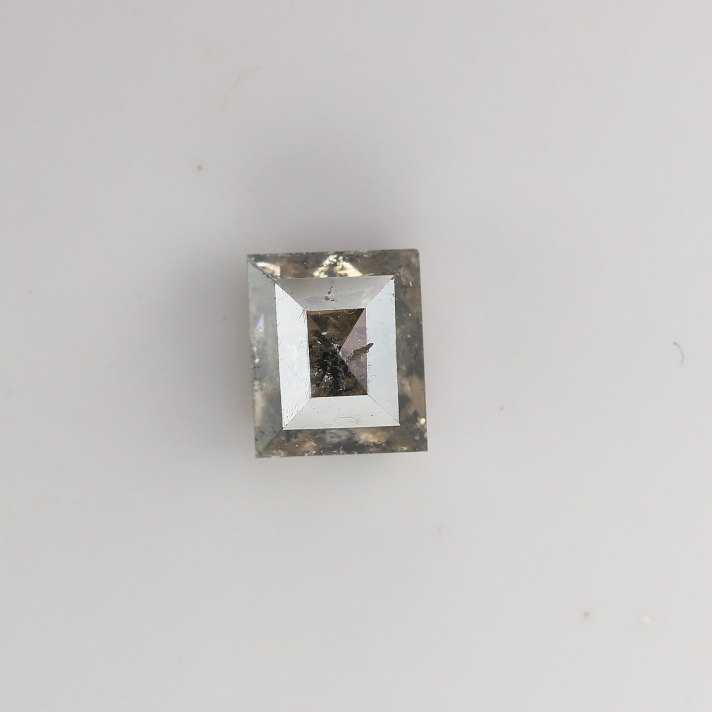 1 CT Natural Grey Galaxy Geometric Square Shape Salt And Pepper Diamond For Her - JayKrishna Diamond