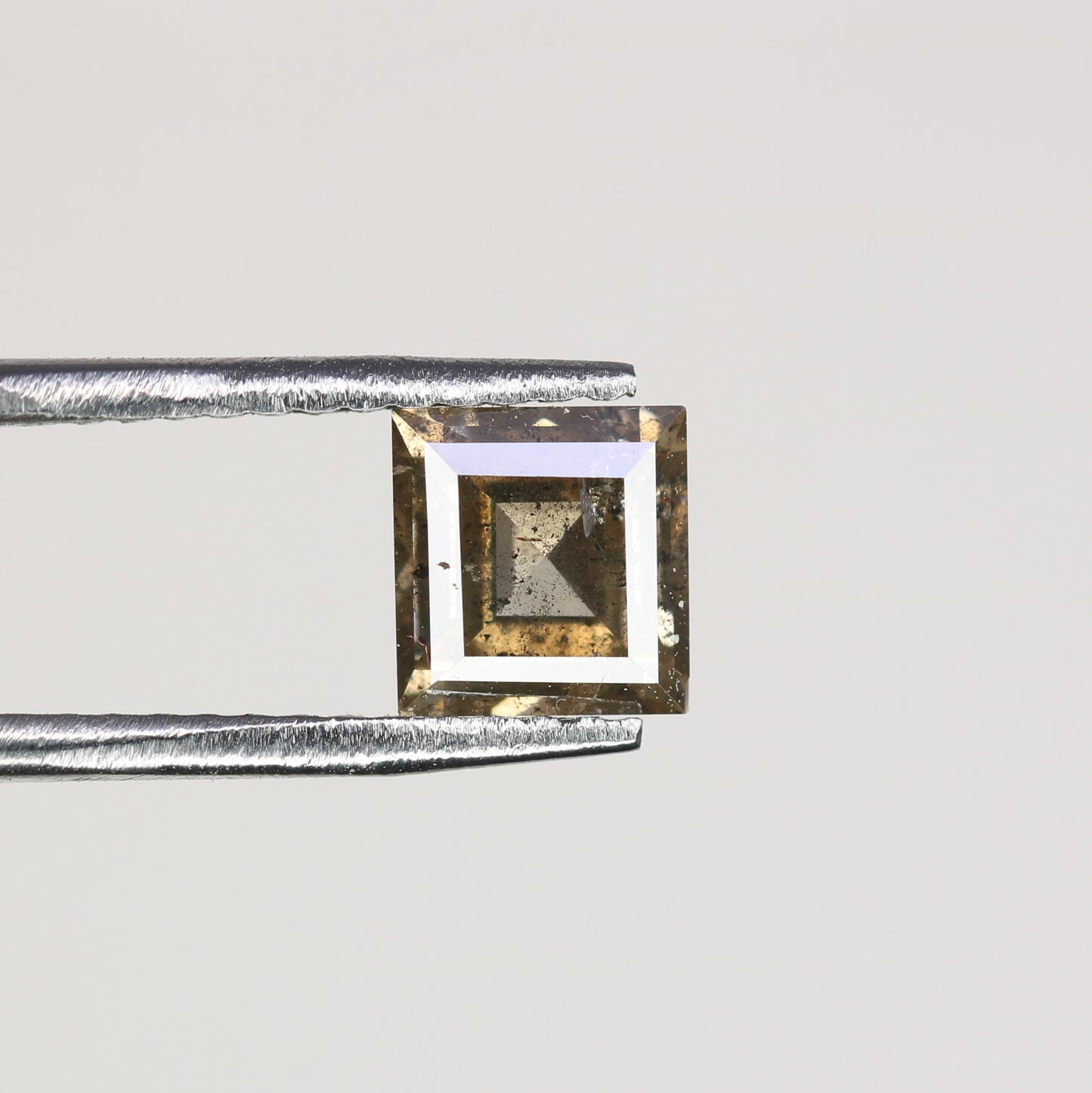 0.69 CT Natural Grey Galaxy Geometric Square Shape Salt And Pepper Diamond For Her - JayKrishna Diamond